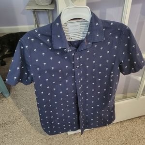 Denim & Flower Palm Tree shirt M